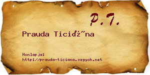 Prauda Ticiána névjegykártya